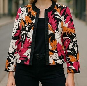 Birch Hill Women's Blazer Jacket Size Medium Floral Print